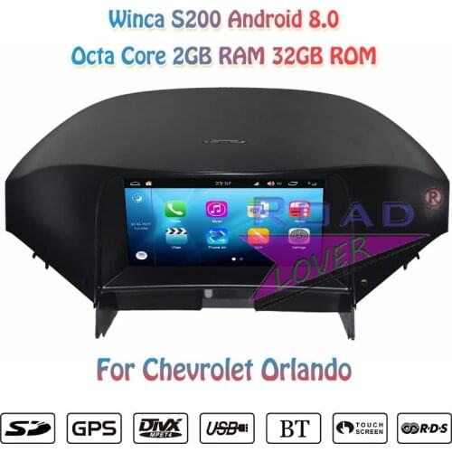 Winca S200 Android 8.0 Car DVD Automotive Player For Chevrolet Orlando Stereo GPS Navigation Automagnitola 2 Din 8" HD Monitor