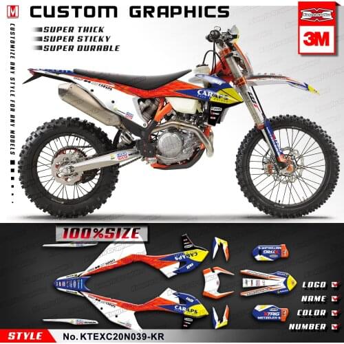 KUNGFU GRAPHICS MX Bike Sticker Decal Kit for EXC EXC-F XC-W XCF-W 150 300 500 SX SXF XC-F 125 250 350 450 2019 2020 2021 2022