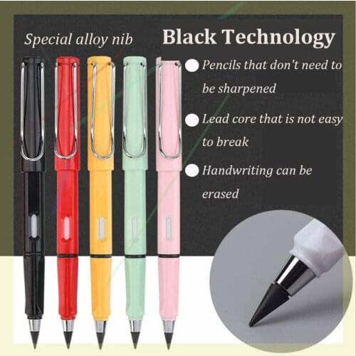 Black technology pencils do not need to be sharpened, no ink, students eternal correction of holding posture pens, drawing