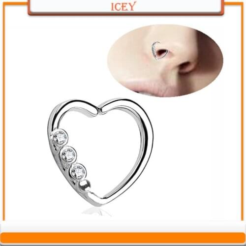 Trend Clothes Pungent Ring Nose Buckle 3 A Zirconium Shi Aixin Nose Nail Earrings Puncture Ornament Money