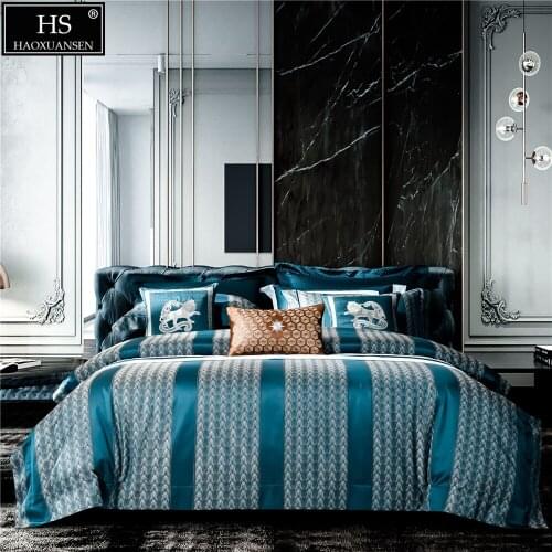 Delicate Little Leaves Design 4Pieces Yarn Dyed Jacquard Bedding Sets BedLinen Queen King Size Duvet Cover Pillowcase Bedsheet