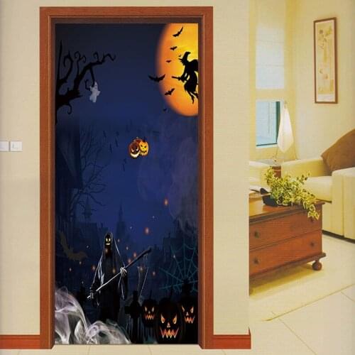 3D creative mural DIY Halloween door stickers wall stickers self-adhesive waterproof removable