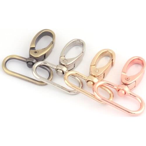 32MM Rose Gold Swivel Pet Dog Collar Supply Lobster Clasp Trigger Claw Strap Webbing Handbag Purse Bag Clip Hardware Jewelry