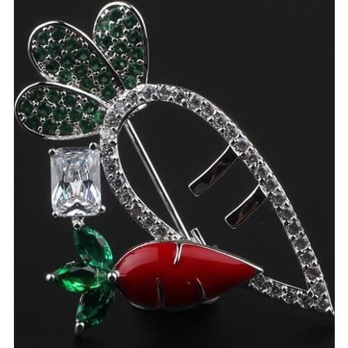 Fashion 3D Handmade lovely radish pin rose badges for Coat Trousers Bag Brooch Pierre Broche Clothings Accessories gift