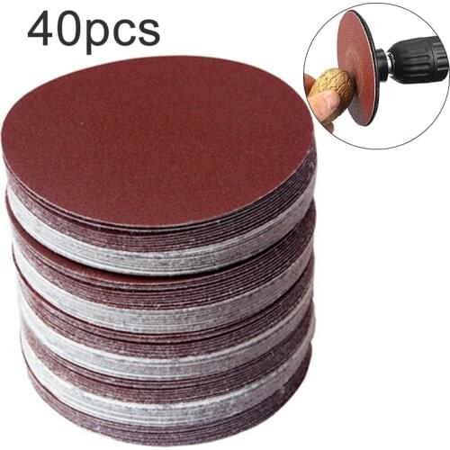 40pcs Set Sanding Papers Sanding Discs Pad Kit For Drill Grinder Rotary Tools With Backer Plate Includes 60-2000 Grit Sandpapers