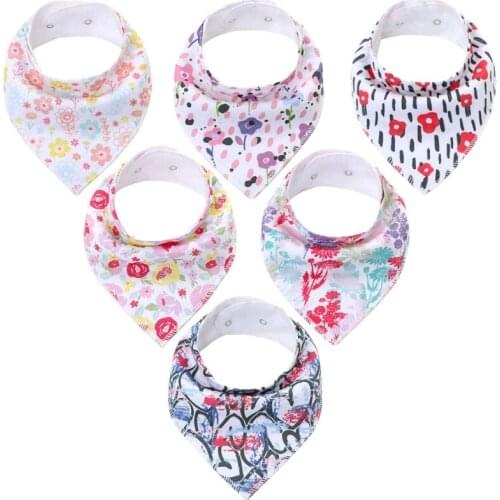 New Baby Bibs Waterproof Triangle Cotton Cartoon Child Bibs Dribble Bibs Newborn Absorbent Cloth47 2020