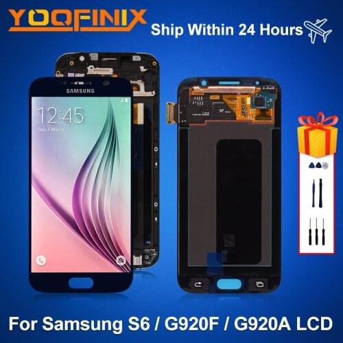 Original For Samsung Galaxy S6 LCD G920 G920F G920I G920P Display Screen Replacement Parts For Samsung SM-G9200 SM-G9208 LCD