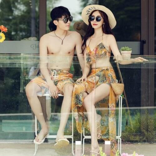 2020 Couple Swimsuit Beach Wear Women Sexy Bikini Three Piece Bathing Suit Women Swimming Suit for Women Tankini Swimsuits Women