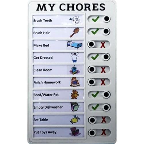 RV /MY/EL Style Memo Plastic Board Detachable Reusable Memo Checklist For Check Items Form Good Habit List Maker Office Supplies