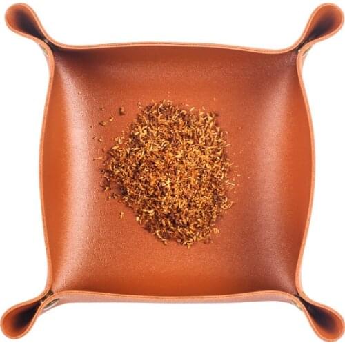 PU Tobacco Tray Folding Cigarette Tobacco Grass Plate Cigar Smoke Accessories Pipe Storage Paper Smoking Rolling Trays Pan