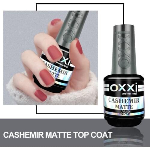 OXXI Semi Permanent Matte Top Coat Gellac Manicure Varnish Hybrid Nail Polish Rubber Base and Top Gel Polish for Nails Matt Glue