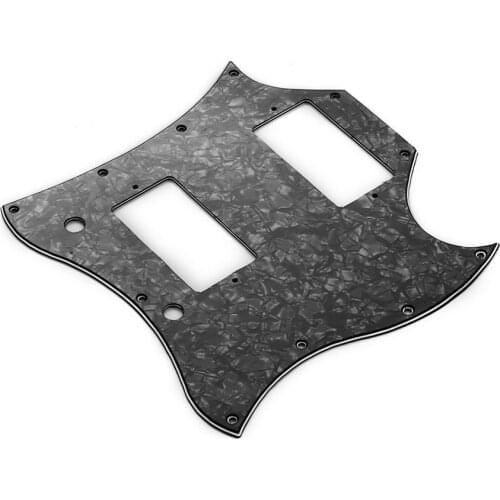 PVC HH Guitar Pickguard Scratch Plate for SG Electric Guitars White Pearl