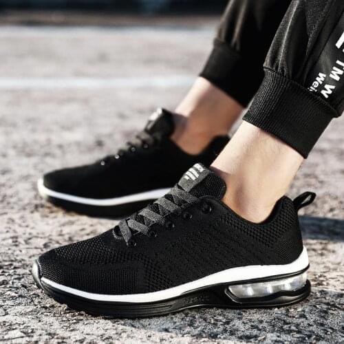 Plus Size Outdoor Air Cushion Mens Summer Sports Shoes Men Sport Shoes Women Sneakers for Running Black Sneakair Tennis A-1288