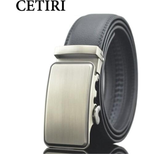 CETIRI 110cm 120cm 130cm 140cm 150cm Luxury Men Genuine Leather Belts Business Style Strap Male Automatic Buckle Belt For Jeans