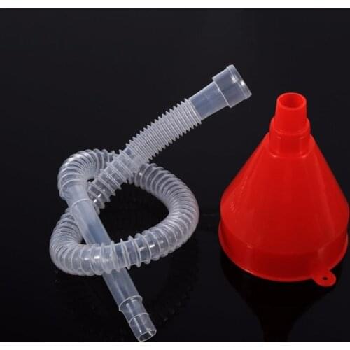 Pcs Car Styling Universal Car Motorcycle Truck Vehicle Plastic Filling Funnel With Soft Pipe Spout Pour Oil Tool Petrol landmark