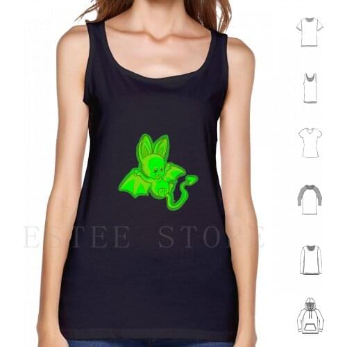 Neopets-Glowing Korbat Tank Tops Vest Sleeveless Neopets Cybunny 90S Cute Nostalgia Retro Kawaii 2000S Nerd Aesthetic Anime