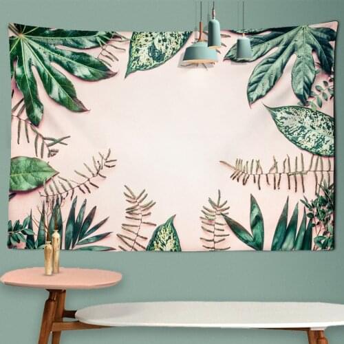 Tropical Plant Tapestry Wall Hanging Bohemian Hippie Mandala Magic Good Luck Simple Kawaiyi Home Decor