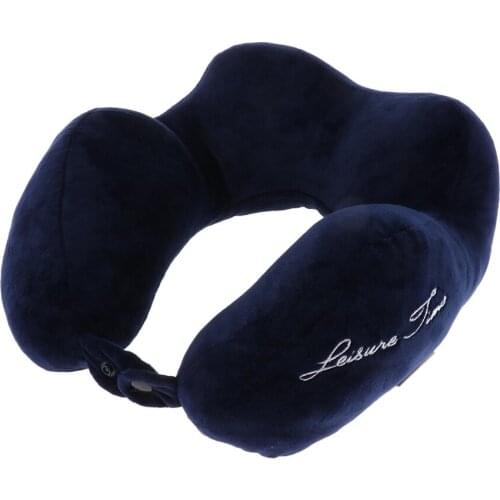 Memory Foam U Shaped Travel Neck Head Rest Pillow Support Brace Cushion Wine Red