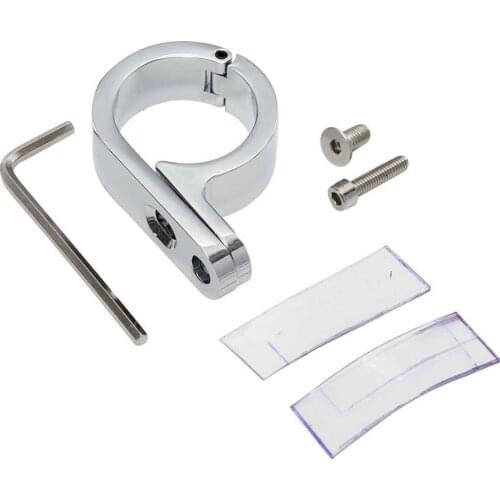 Universal Motorcycle Chrome Handlebar Mounts Clamp Clock Kit 25" 32mm 1 1/4" For Harley Honda Yamaha Suzuki Kawasaki