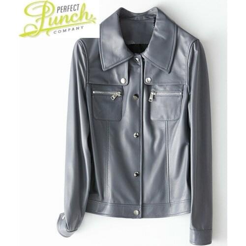 Spring Womens Genuine 2021 100% Sheepskin Coat Female Autumn Short Real Leather Jacket Women HQ20-YXG1977A KJ