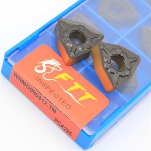 10pcs WNMG080412 TM PC4225 inserción de herramienta de torneado CNC Indexable de carburo de torno para acero High quality