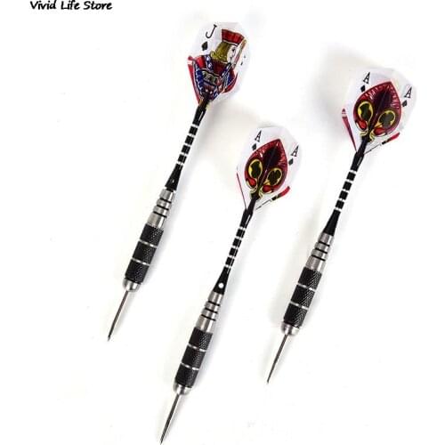 3pcs/Set Tungsten Steel Needle Tip Darts With Dart Flights Sports
