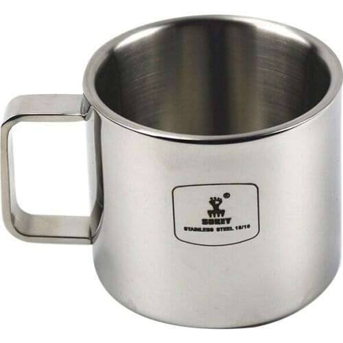 304 stainless steel children drinking water baby milk cup kindergarten cup double insulated coffee cup