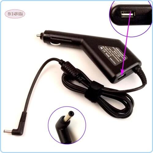 AJEYO 19V 3.42A Laptop DC Car Adapter Charger Power Supply + USB For ASUS ZenBook Prime UX32V UX42VS UX50 UX52 UX52VS