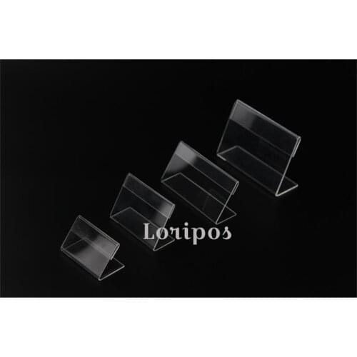 6pcs Acrylic 1.5mm Acrylic Clear Plastic Desk Sign Label Frame Price Tag Display Paper Card Holders