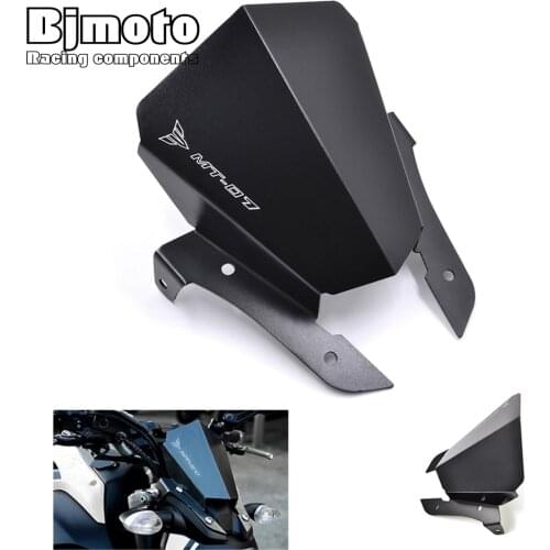 BJMOTO MT-07 MT 07 Motorcycle Aluminum Motorbike Windshield Windscreen For Yamaha MT07 2013 2014 2015 2016 2017 2018 2019 2020