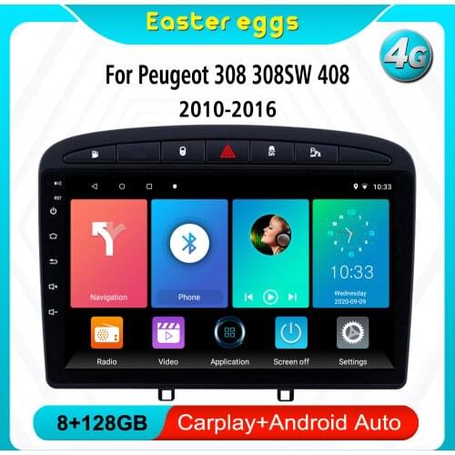 Easteregs 9 inch Android Car Multimedia Player for Peugeot 308 308SW 408 RCZ 2010-2016 stereo GPS navigation