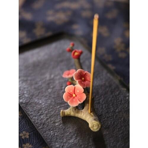 Plum Blossom Tea pet, Creative Handmade Joss Sticks, Pen Frame Tea Accessories Улун Чай