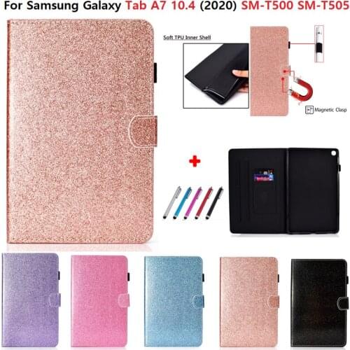 Bling Cover for Samsung Galaxy Tab A7 10.4 2020 T500 T505 Case Magnetic Stand Cover Funda For samsung Tab A 7 A7 case sm-t500