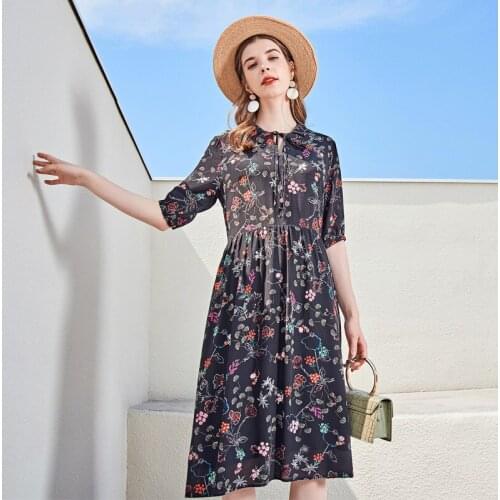 Black print chiffon silk floral maxi dress women 2020 summer long work beach office sexy party luxury dresses plus size