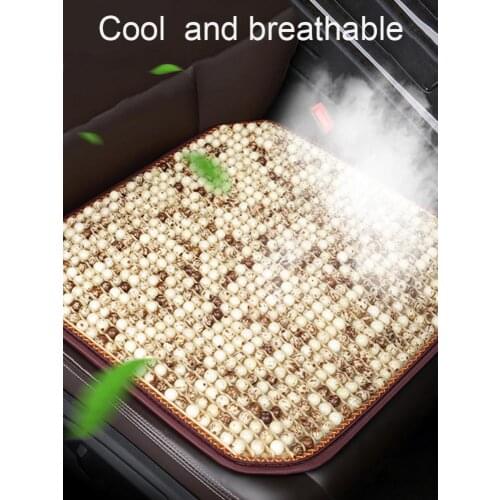Breathable Wooden Beaded Office Massage Seat Cover Portable Ultra Comfort Universal Summer Car Cushion Travel Air Ventilation