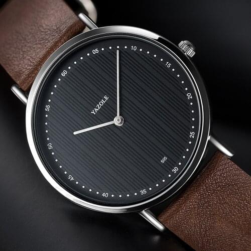 Hot Simple Casual Elegant Leather Quartz Watch reloj hombre relogio Mens Watches Fashion Mens Wristwatch Erkek Kol Saati 2019