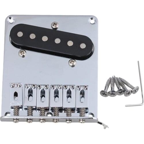 Chrome Electric Guitar Bridge With Pickup For Guitar