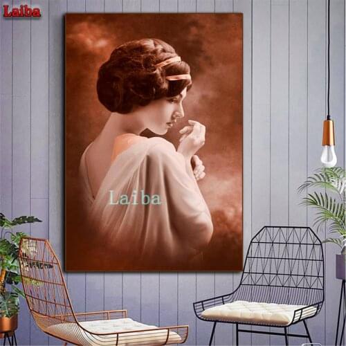 Diy diamond painting Noblewoman close-up art full square Diamond 5d Cross Stitch Art embroidery rhinestone diamond mosaic Decor