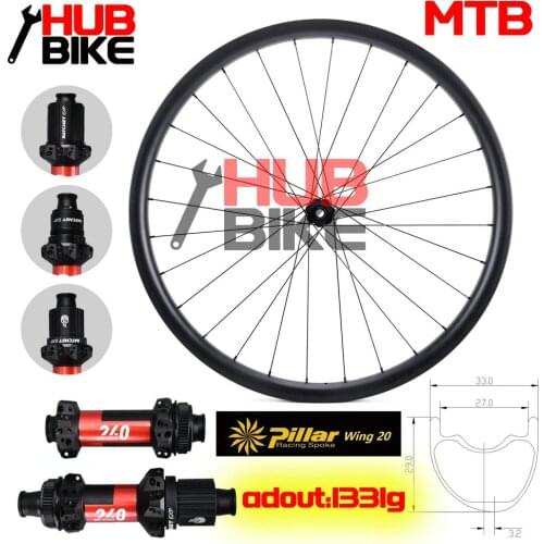 29ER MTB Wheels Super Light DT Swiss 240 MTB Hub Mountain Bike Carbon Wheel Tubeless Ready XC Wheelset Hookless
