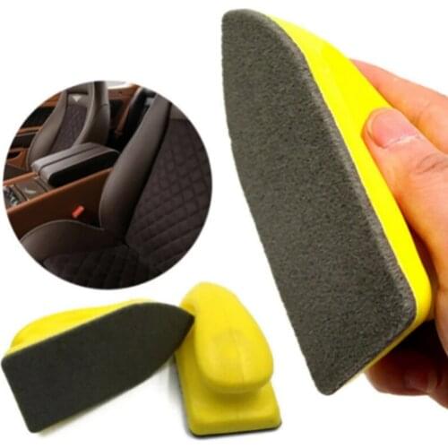 Car Leather Seat Clean Nano Brush for Car Auto Leather Seat Care Detailing Wash Tool Duster Sponge Pads Car Interior Accessories