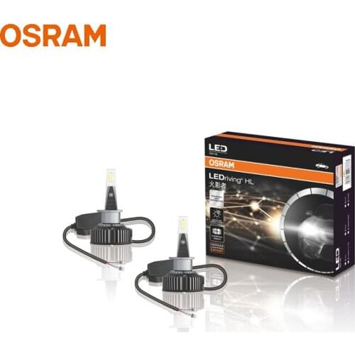 OSRAM LED H1 HYZ 6000K P14.5s Original Genuine Bulbs 12V 25W Super Bright Car Headlight Cool White +140% Brighten (2 Pcs)