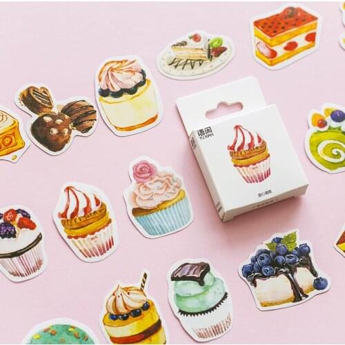 Lolede 50pcs/set Sweetheart Cake Stickers Cartoon Waterpoof DIY Baby Toys for Children Kids Boy Girl Gift