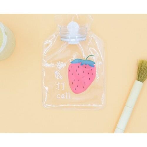 Cute Transparent Hot Water Bottle Warm Belly Treasure Cartoon Hand Warm Water Bottle Safe Explosion-Proof Portable Hot Water Bag