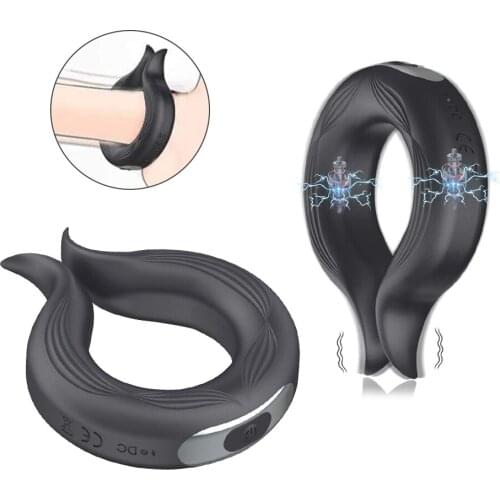 10 Speed Vibrating Men Penis Ring Vibrator Delay Ejaculation Male Ring Male Ring Sex Toys for Couples Adult Supplies Sex Product