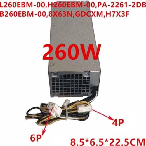 New PSU For Dell 3050 3060 3070 5060 7060 6Pin Power Supply L260EBM-00 H260EBM-00 AC260EBM-00 B260EBM-00 H260AM-00 AC260AM-00