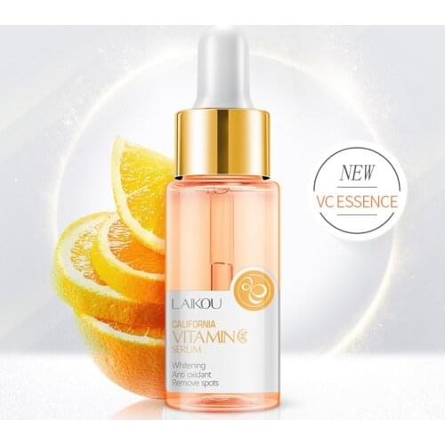 17ML Vitamin C Whitening Facial Serum Remove Dark Circles Fade Freckles Spots Melanin Moisturizing Brightening Face Essence