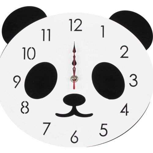 Lovely Panda Clocks Wall Stickers For Kids Rooms Wall Clocks Home Decoration Clock Stickers