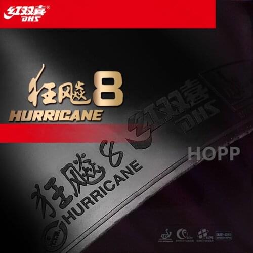 DHS Hurricane 8 Table Tennis Rubber DHS Hurricane-8 / H8 Pips-In Original DHS Ping Pong Sponge