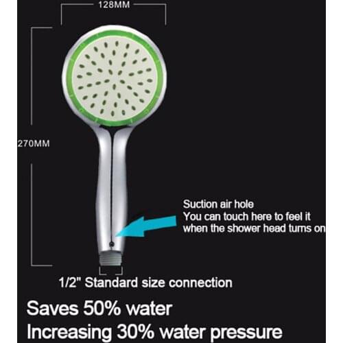 WASOURLF Air Trubo Intake Handheld Chrome Water Saving Pressurized Rainfall ABS Hand Held Shower Head Handshower Bathroom hotel