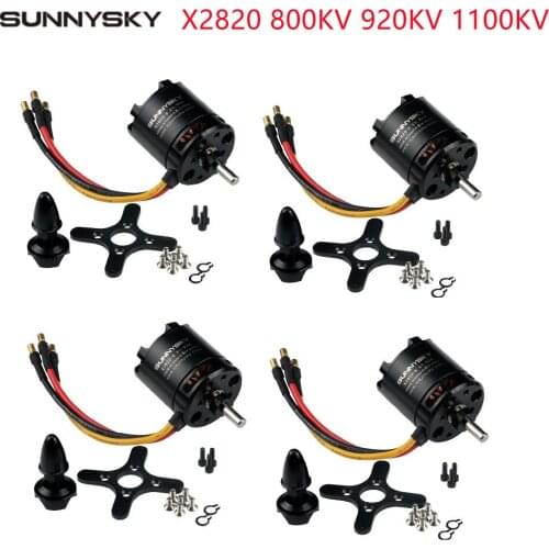 4set/lot Original SunnySky X2820 800KV 920KV 1100KV Outrunner Brushless Motor Power System For RC Airplane Quadcopter Hexrcopter